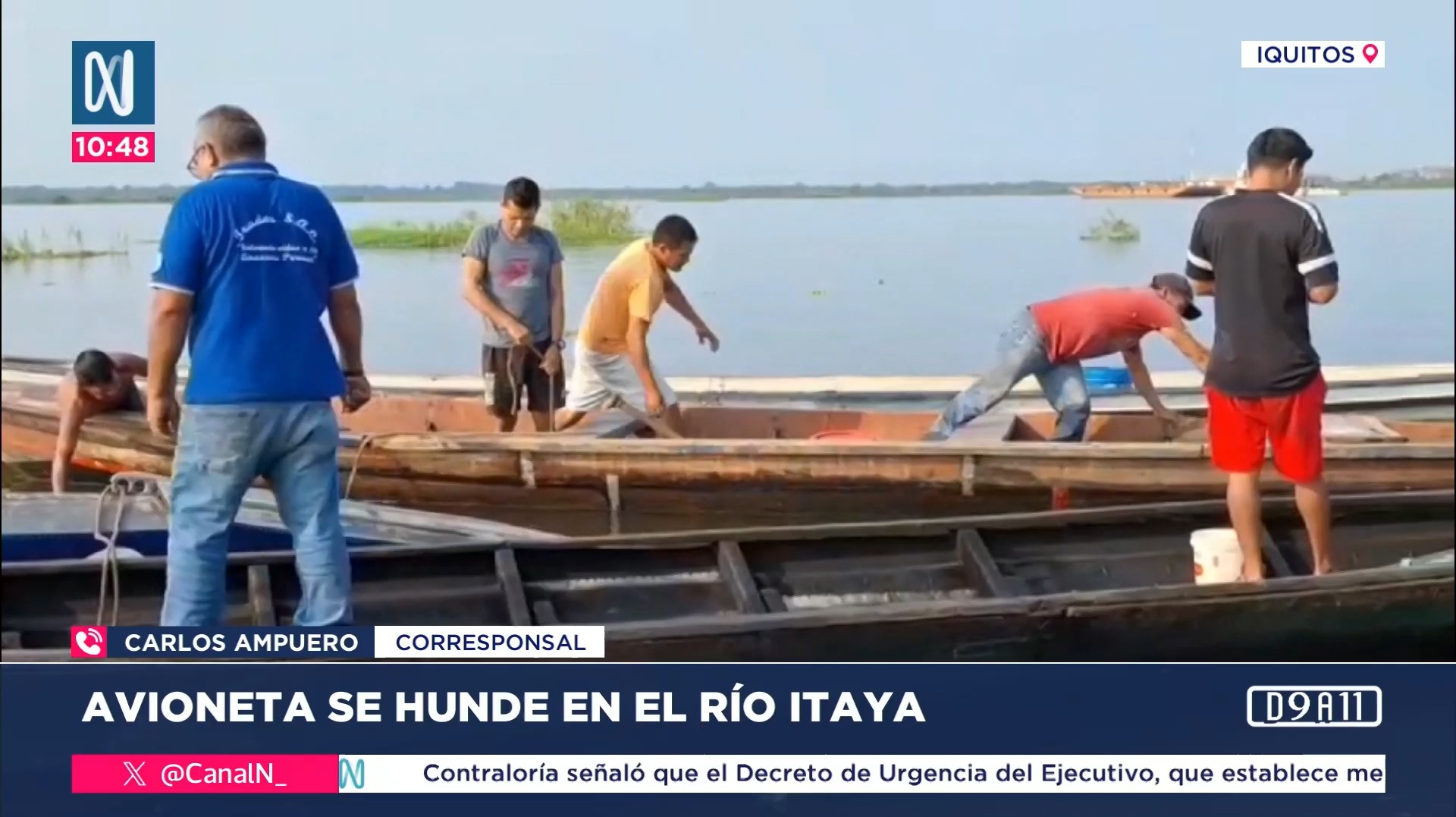 Iquitos: Avioneta se hundió en río Itaya