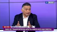 Jaime Gallegos: "Solicitamos al gobierno que puedan encontrar una solución pronta a este problema del paro"