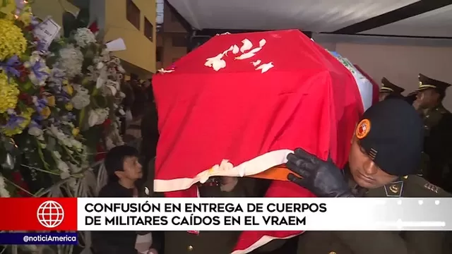 Confusión en entrega de restos de militares fallecidos en el Vraem