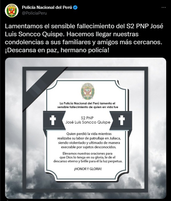 General Jorge Luis Angulo confirmó fallecimiento del efectivo calcinado dentro de patrullero