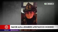 Jesús María: Dan de alta a bombero afectado en incendio en Residencial San Felipe