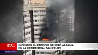 Jesús María: incendio en edificio generó alarma en la residencial San Felipe
