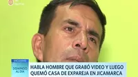 Jicamarca: Habla hombre que grabó video y luego quemó casa de su expareja 