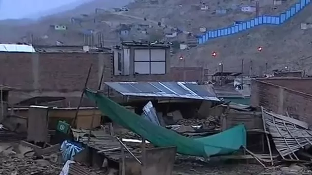 Jicamarca: Más de 20 casas destruidas por caída de huaico