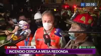 Jorge Muñoz sobre incendio en Mesa Redonda: “La galería será clausurada”