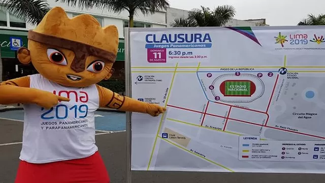 Juegos Panamericanos: disponen cierre de calles por clausura de evento deportivo
