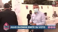 Julio Guzmán: Estamos dando un ejemplo al mundo de cómo votar en una pandemia