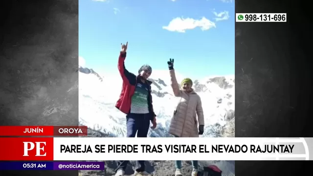 Junín: Pareja se extravió tras visitar nevado en La Oroya