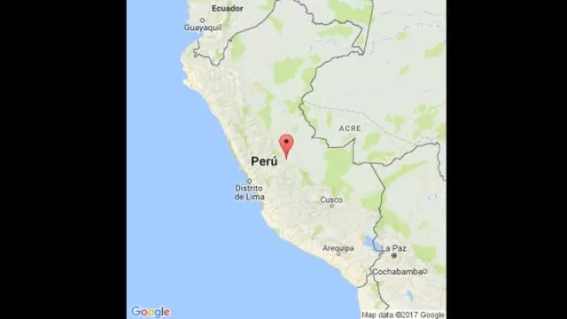 Sismo en Junín. Foto: Google Maps