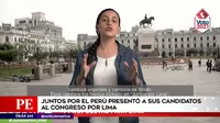 Juntos por el Perú presentó a sus candidatos al Congreso por Lima