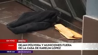 Karelim López: Dejan pólvora y municiones fuera de su vivienda 