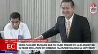 Keiko Fujimori aseguró que no hubo fraude en la elección de su padre en el 2000, sin embargo, Transparencia dice lo contrario 