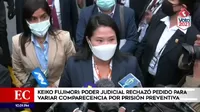 Keiko Fujimori: Poder Judicial rechazó pedido para variar comparecencia restrictiva por prisión preventiva