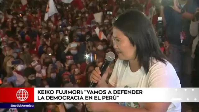 Keiko Fujimori:  "Vamos a defender la democracia en el Perú"