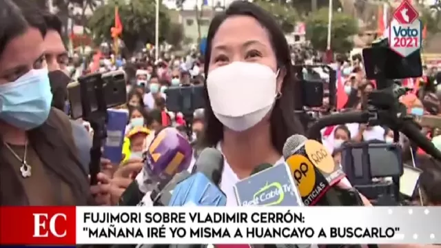 Keiko Fujimori sobre Vladimir Cerrón: Mañana iré yo misma a Huancayo a buscarlo