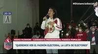 Keiko Fujimori: No aceptaremos que nos roben nuestros votos