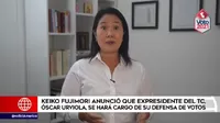 Keiko Fujimori: Óscar Urviola se hará cargo de la legítima defensa de nuestros votos