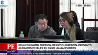 Kenji Fujimori: Defensa de excongresista presentó alegatos finales en caso Mamanivideos