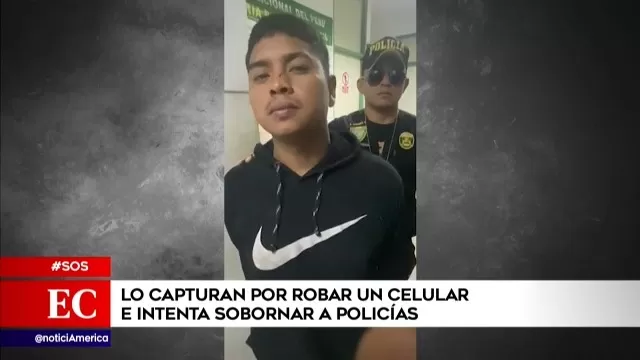 Ladrón intentó sobornar a la policía tras ser capturado en San Juan de Lurigancho