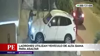 Ladrones utilizan vehículo de alta gama para asaltar en Miraflores