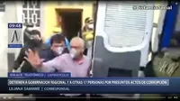Lambayeque: Detienen a gobernador regional y otras 17 personas
