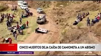 La Libertad: Cinco muertos deja caída de camioneta a un abismo