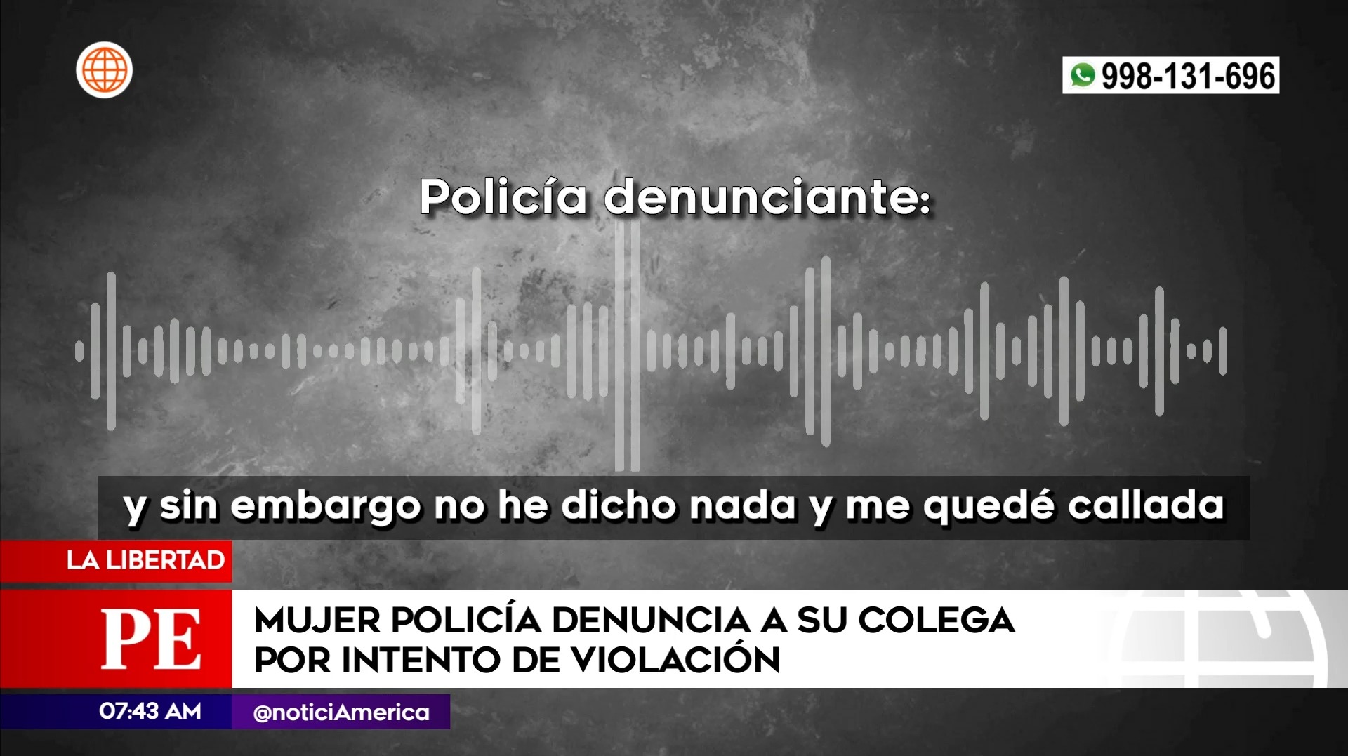 Mujer policía denunció a su colega por intento de violación en La Libertad. Foto: América Noticias