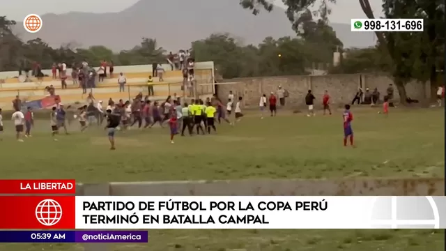 La Libertad: Partido de fútbol por la Copa Perú terminó en batalla campal