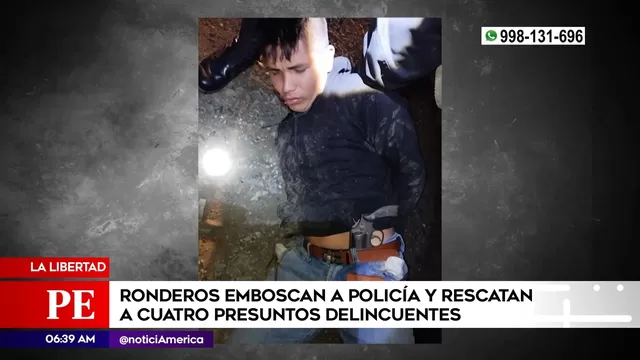 La Libertad: Ronderos emboscaron a policía para liberar a presuntos delincuentes