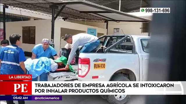 La Libertad: Trabajadores de empresa agrícola intoxicados tras inhalar productos químicos
