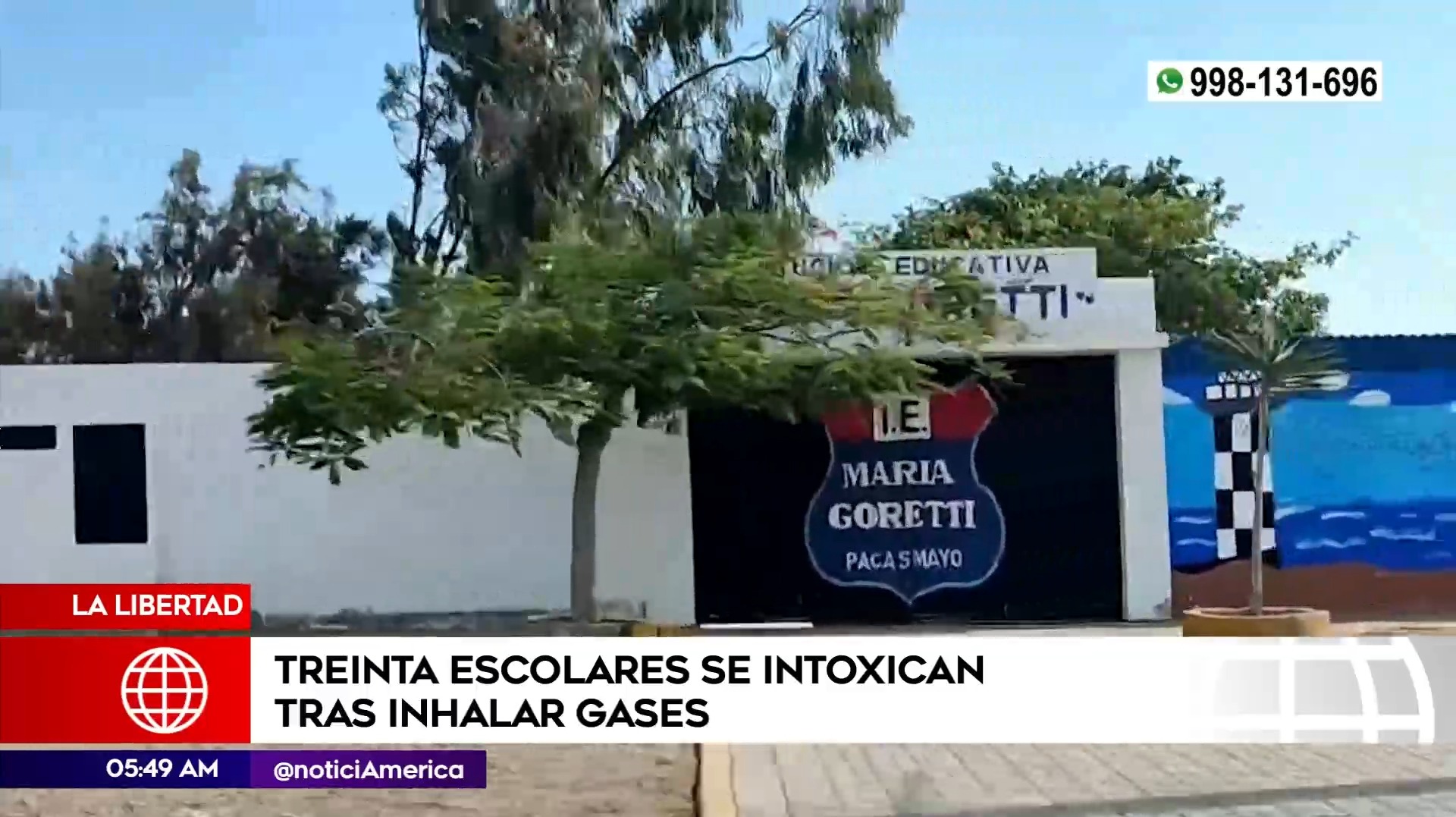 Escolares intoxicados en La Libertad. Foto: América Noticias