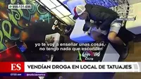 Lima: Vendían droga en local de tatuajes en el Jirón de la Unión