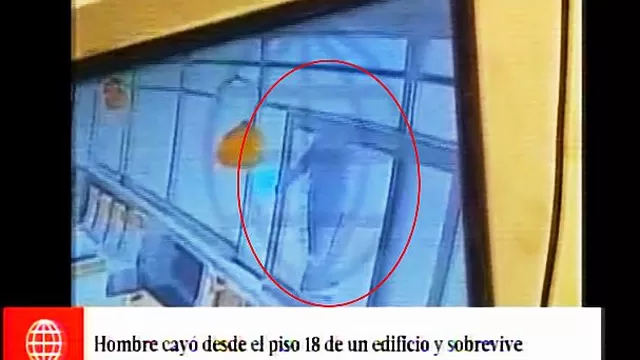 Lince: impactante video muestra cómo hombre se lanza del piso 18 de un edificio