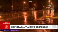 Lluvia en Lima: Distritos registraron prolongadas precipitaciones durante la madrugada