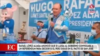 López Aliaga anunció que si llega al gobierno convocará a referéndum para decidir si Perú sigue en el Pacto de San José