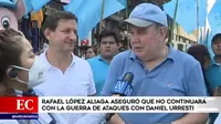 López Aliaga asegura que ya no responderá a críticas de Urresti