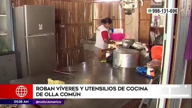 Lurigancho-Chosica: Delincuentes robaron víveres y utensilios de olla común