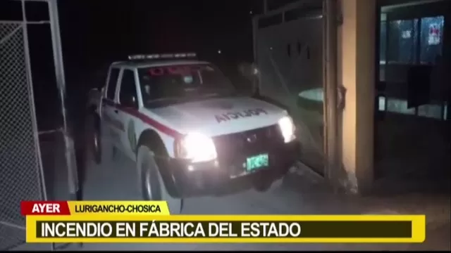 Lurigancho-Chosica: Confirman desaparición de dos militares tras incendio en fábrica del Estado