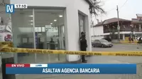 Lurín: Delincuentes se enfrentaron a balazos durante asalto a agencia bancaria