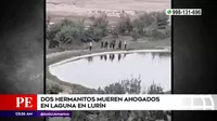 Lurín: Dos hermanitos murieron ahogados en una laguna