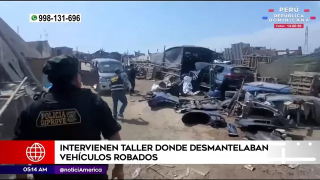 Lurín: Policía intervino taller donde desmantelaban vehículos robados