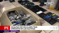 Las Malvinas: Más de 900 celulares incautados tras operativo