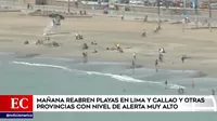 Este martes reabren las playas en Lima, Callao y otras provincias en nivel de alerta muy alto
