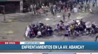 Manifestación en Lima terminó en enfrentamiento