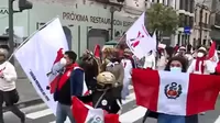 Marcha contra el Gobierno: manifestantes recorren calles del Centro de Lima