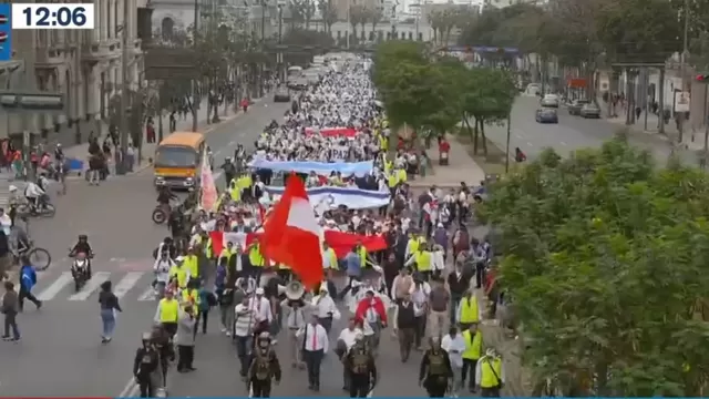 Marcha por la Paz: Colectivos se desplazan por el Cercado de Lima