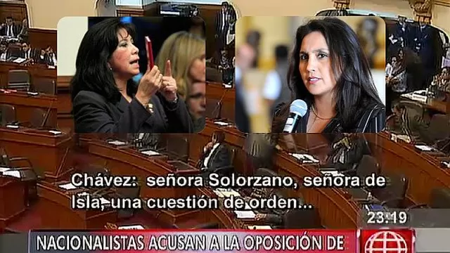 Martha Chávez llamó señora de Isla a la congresista Ana María Solórzano
