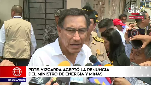 Vizcarra: "Ya se le aceptó la renuncia al ministro de Energía y Minas"
