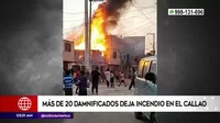 Más de 20 damnificados tras incendio en el Callao