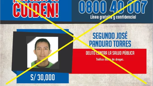 Segundo José Panduro Torres fue capturado. Foto: Agencia Andina